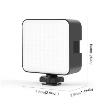 PULUZ LED-videolamp 100 LED's 5W bi-color 2900-6500K USB-C 1/4 inch schroefmontage voor camera/telefoon PU4141B