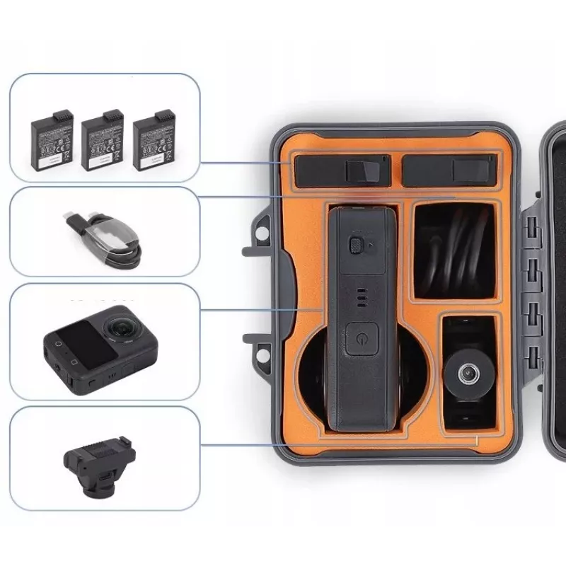 SUNNYLIFE waterdichte beschermende harde case mini voor DJI Osmo 360 / AQX-21-GY