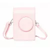 LOVEINSTANT case pouch bag cover voor Fujifilm Instax Mini Evo roze verticaal