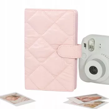 LOVEINSTANT album voor 108 foto's compatibel met Fujifilm Instax Mini 12 40 11 9 8 7 Evo Liplay Link / gewatteerd roze