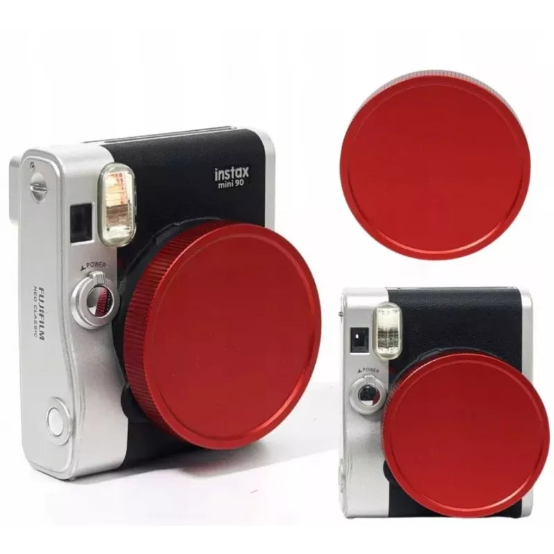 LOVEINSTANT beschermende lensdop voor Fujifilm Instax Mini 90 - rood