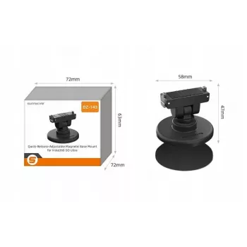 SUNNYLIFE Magnetische snelkoppeling met 1/4 inch basis voor Insta360 GO Ultra / Dz-143-d
