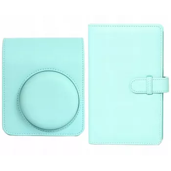 LOVEINSTANT hoesje en fotoalbum-set voor Fujifilm Instax Mini 13 - groen