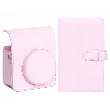 LOVEINSTANT cameratas en fotoalbum-set voor Fujifilm Instax Mini 13 - roze