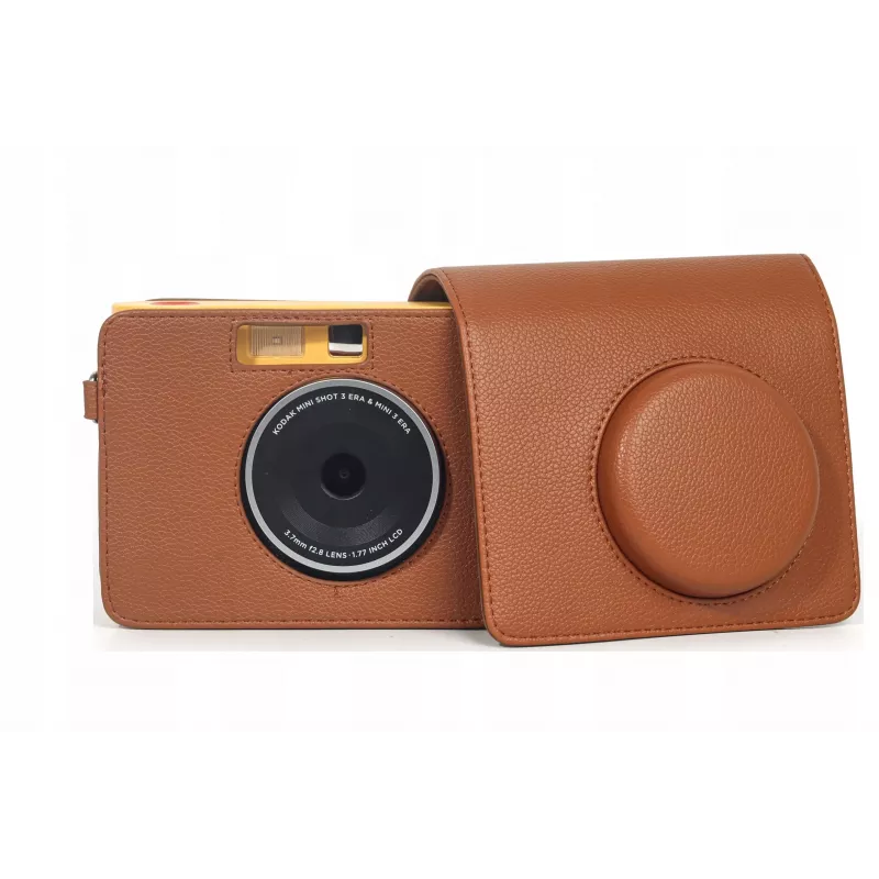 LOVEINSTANT case cover pouch voor Kodak Mini Shot 3 Era MS300 instantcamera - bruin