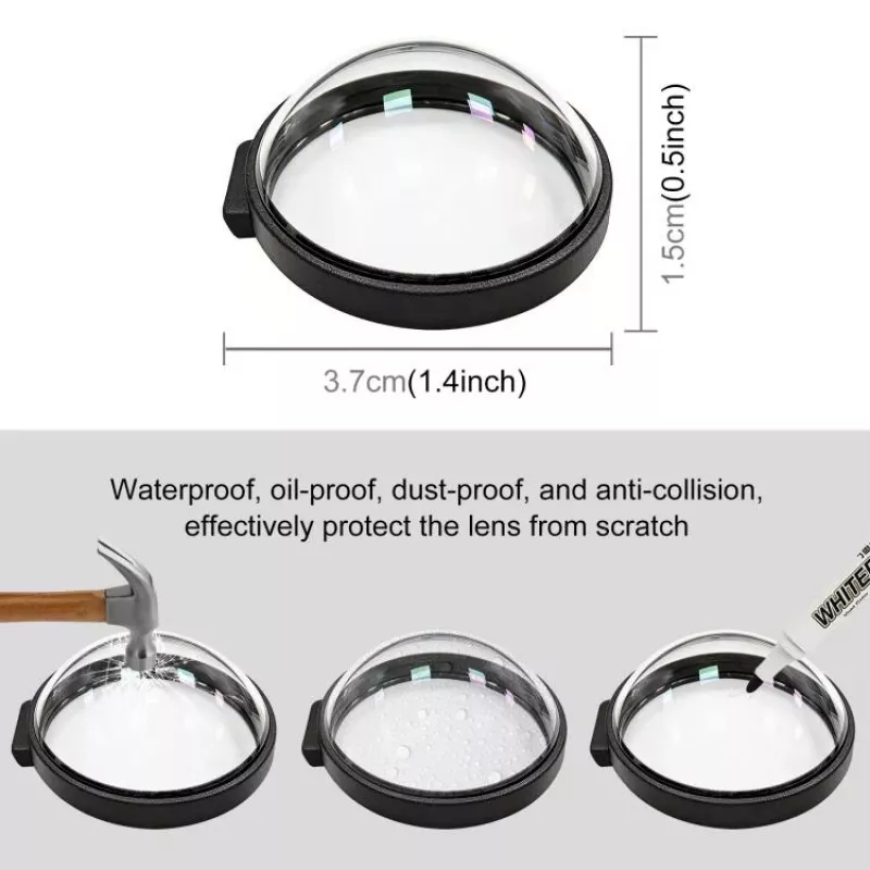 PULUZ 2x gehard glazen lensbeschermer voor GoPro Max 2 - zwart frame