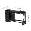 PULUZ framebevestiging + greep + koudeschoenadapter voor DJI Osmo Action 6 / PU1096B