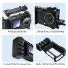 PULUZ framebevestiging + greep + koudeschoenadapter voor DJI Osmo Action 6 / PU1096B