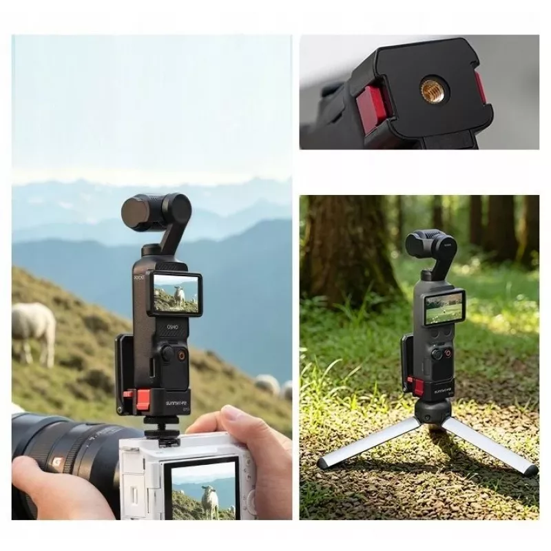 SUNNYLIFE magnetische mount-adapter 1/4 inch voor DJI Osmo Pocket 3 - zwart