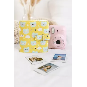 LOVEINSTANT Fotoalbum 64x voor Fujifilm Instax Mini 99 41 12 40 11 Evo Liplay Link / gele beren