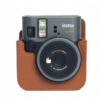 LOVEINSTANT Hoes voor Fujifilm Instax Mini 41 camera, bruin