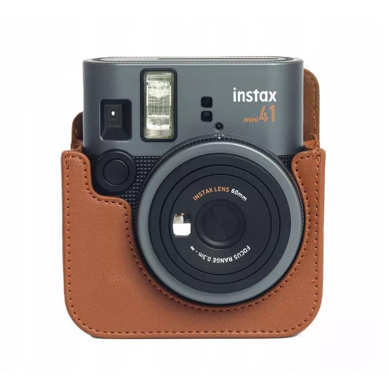 LOVEINSTANT Hoes voor Fujifilm Instax Mini 41 camera, bruin