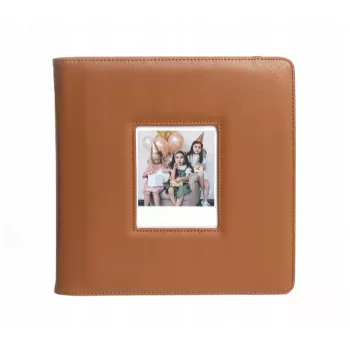 LOVEINSTANT Fotoalbum voor 288 foto's, compatibel met Fuji Instax Wide 400/300, Polaroid 600/Now, bruin