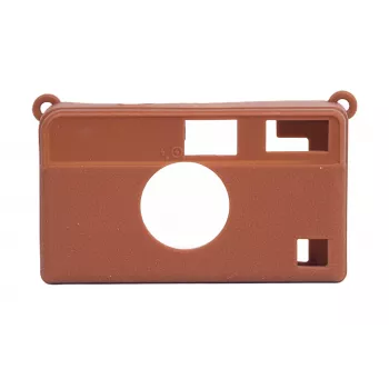 LOVEINSTANT Siliconen beschermhoes voor Kodak Ektar H35 H35N Ultra F9 - bruin