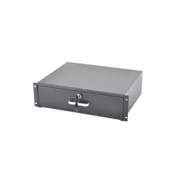 RACKTEL RL-SZ3U 3U uittrekbare lade voor 19-inch racks, zwart (RAL 9005)