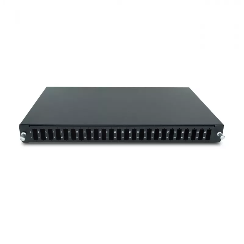 RACKTEL RL-PFWDPX24 24-poorts SC duplex glasvezel patchpanel, 1U, zwart