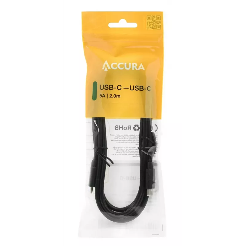 Accura USB-C naar USB-C kabel 2,0 m 100W zwart