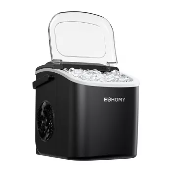 EUHOMY IM001 ijsblokjesmachine, 1,2 L, 12 kg (zwart)