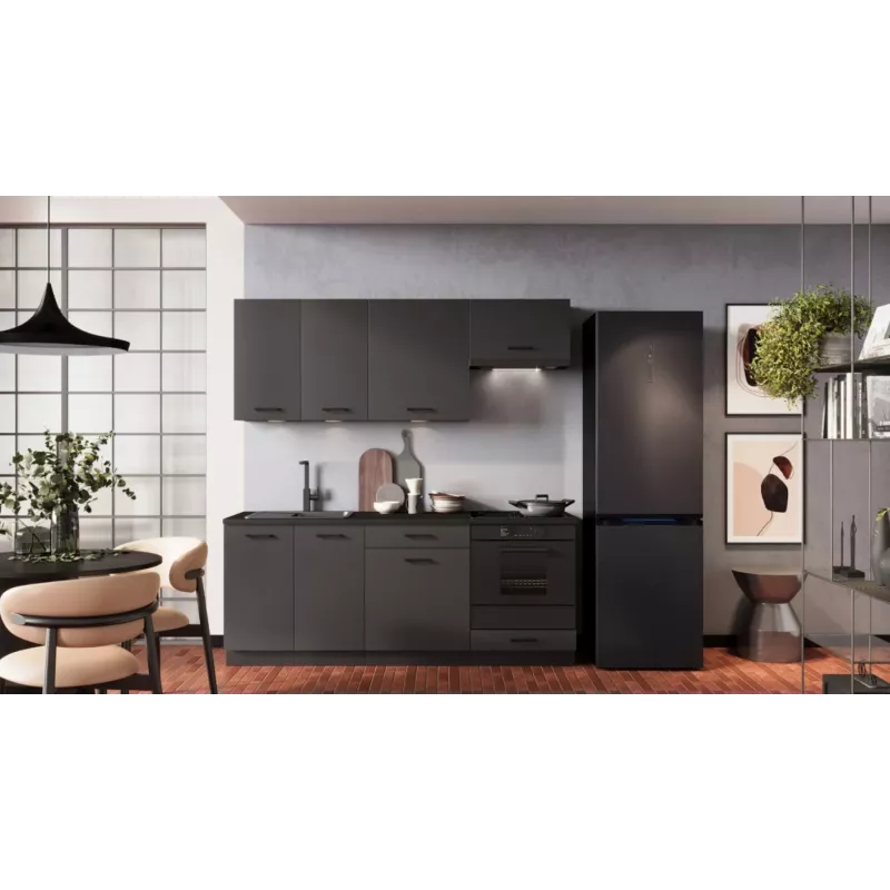 STOLKAR Cosmo Design ANIKA Graphite/Graphite 2.0 keukenmeubelset - 6-delig