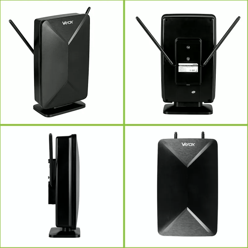 VAYOX VA0248 indoor/outdoor DVB-T/T2 4K-antenne met versterker en LTE 4G-filter