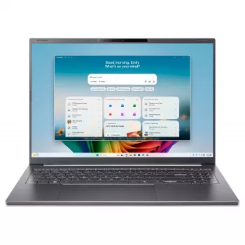 Acer Aspire 16 AI A16-I71M-96Q0 Copilot+ PC laptop, 16 inch WUXGA OLED 120Hz, Intel Core Ultra 9 386H, 16GB LPDDR5x, 512GB SSD, Windows 11 Home, Duits QWERTZ-toetsenbord