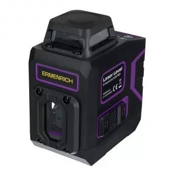 Ermenrich LV20 PRO laserwaterpas - groen, 2 stralen, bereik 20 m, zelfnivellerend, IP54, Li-Ion