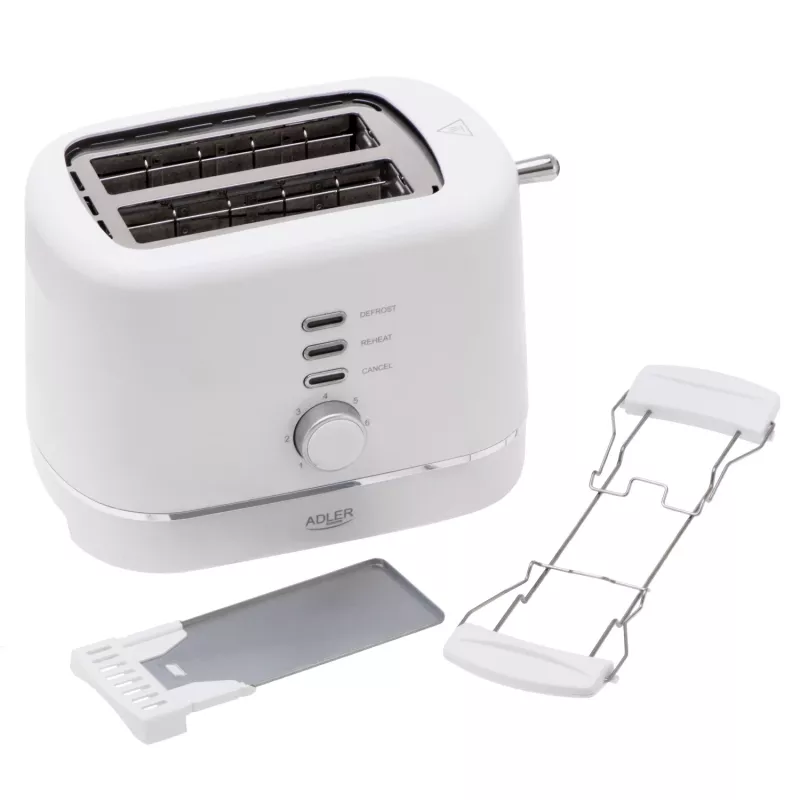 Adler AD 3224 Witte toaster 750W 2 sleuven