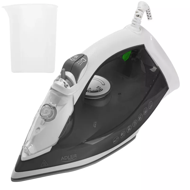 Adler AD 5051 Stoomstrijkijzer met keramische zool, 2600 W, 350 ml tank
