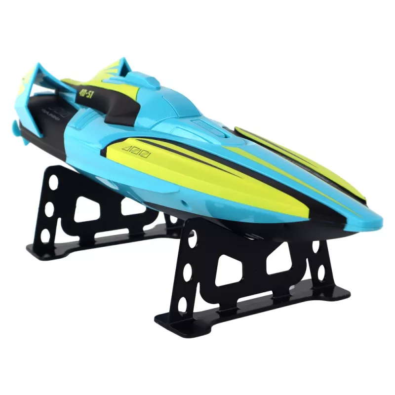 LEAN TOYS RC Waterboot 2.4G Geel-Turquoise Waterdichte Afstandsbediening