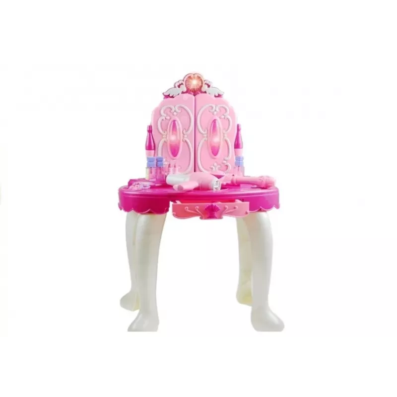 LEAN TOYS Kaptafel met licht & geluid, krukje, MP3-ingang, magie