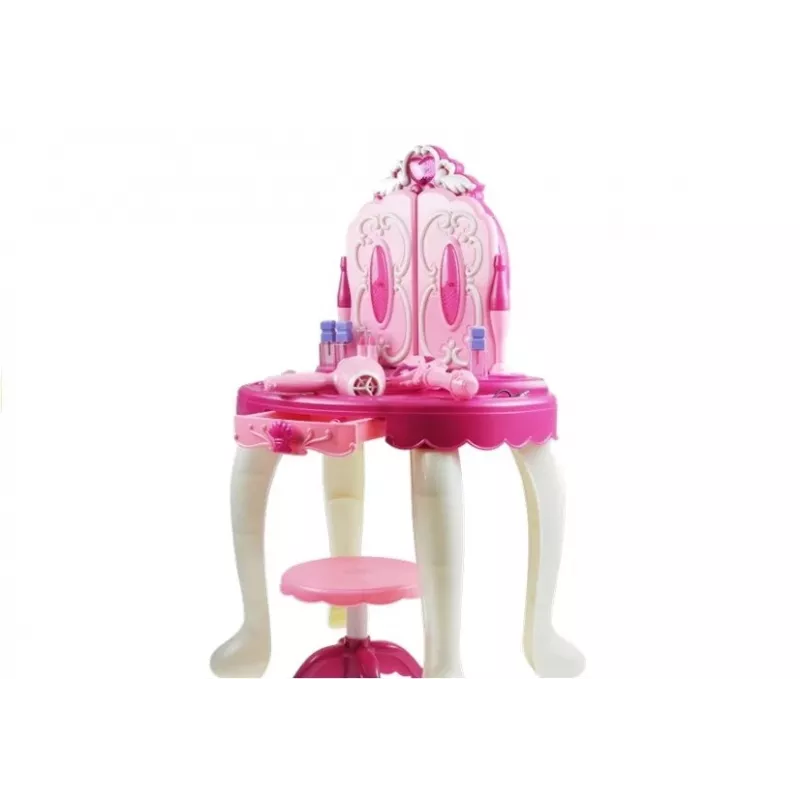 LEAN TOYS Kaptafel met licht & geluid, krukje, MP3-ingang, magie