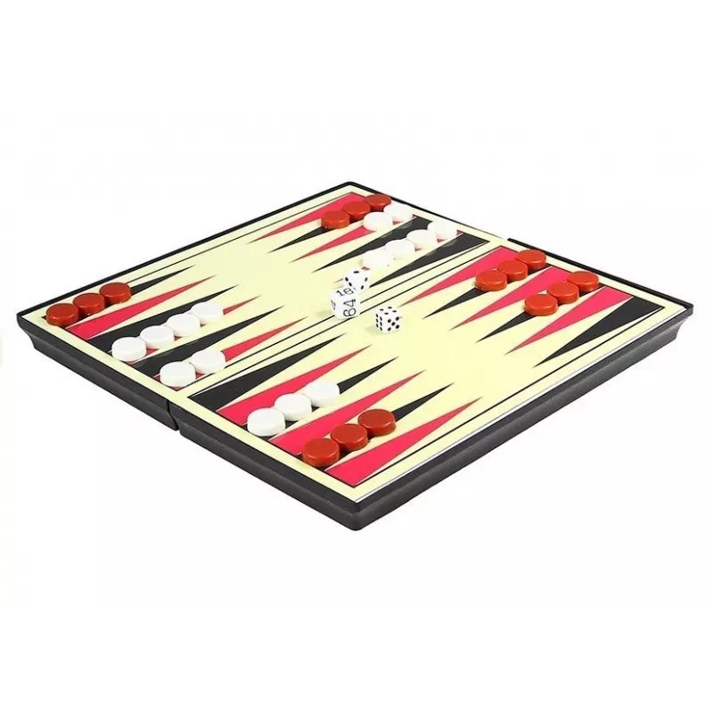 LEAN TOYS Magnetische speelbordset 7 in 1 schaken ludo backgammon dammen