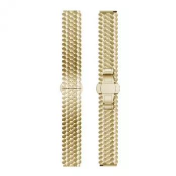 Beline Watch Strap 20mm Metaal Honingraat Goud