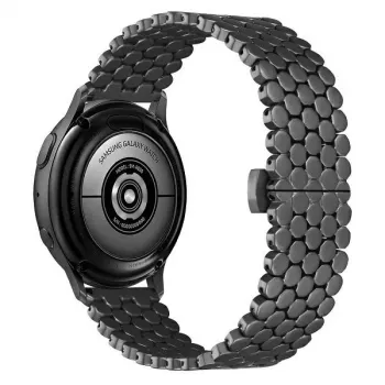 Beline Watch Band 22mm Metaal Honingraat Zwart