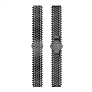 Beline Watch Band 22mm Metaal Honingraat Zwart