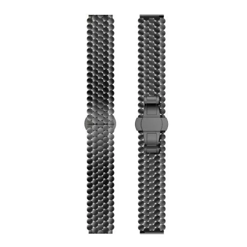 Beline Watch Band 22mm Metaal Honingraat Zwart