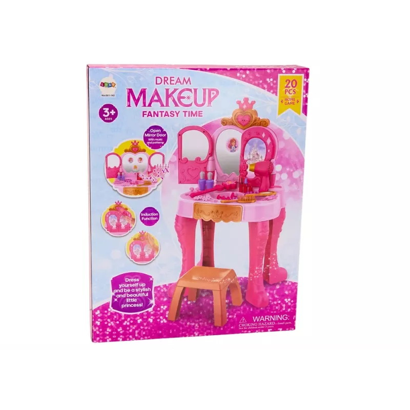 LEAN TOYS Kinderschminktafel met Gebarensensor Accessoires, Roze