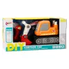 LEAN TOYS cartoon crawler graafmachine 3D houten puzzelkit - oranje