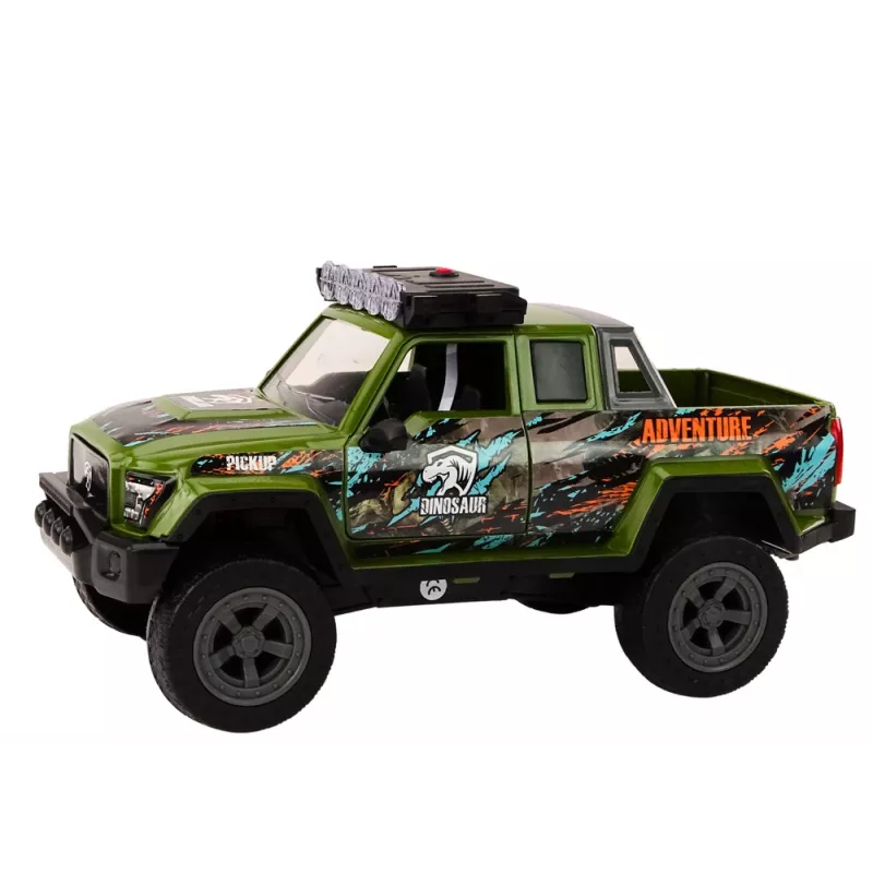 LEAN TOYS Off-Road Jachtwagen Hunter Dinosaurussen Lichten Geluiden Groen