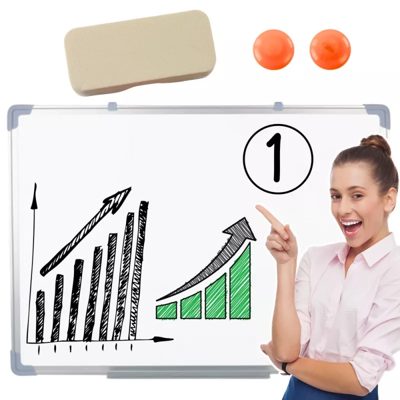 LEAN magnetische whiteboard-spons 2 magneten 45x60cm