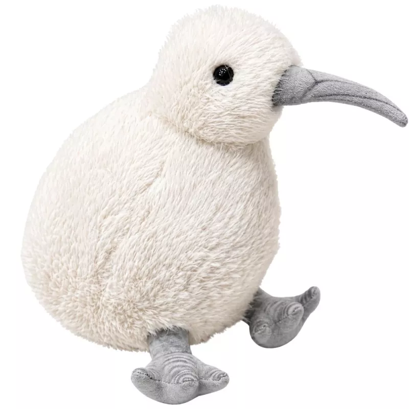 LEAN TOYS Pluchen kiwi vogel mascotte knuffel wit 17 cm