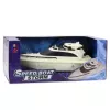 LEAN TOYS RC Motorboot op afstandsbediening, batterijbediend, zwart-wit