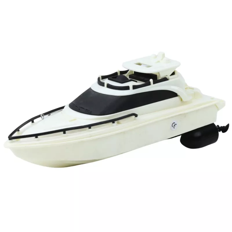 LEAN TOYS RC Motorboot op afstandsbediening, batterijbediend, zwart-wit