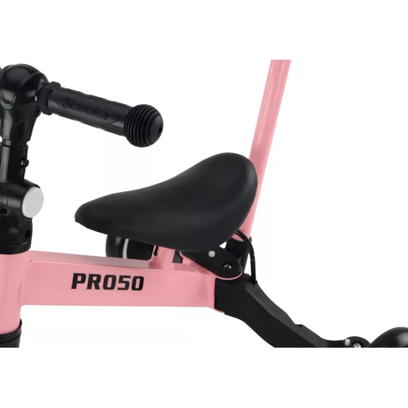 LEAN TRIKE PRO50 Driewieler met duwstang roze
