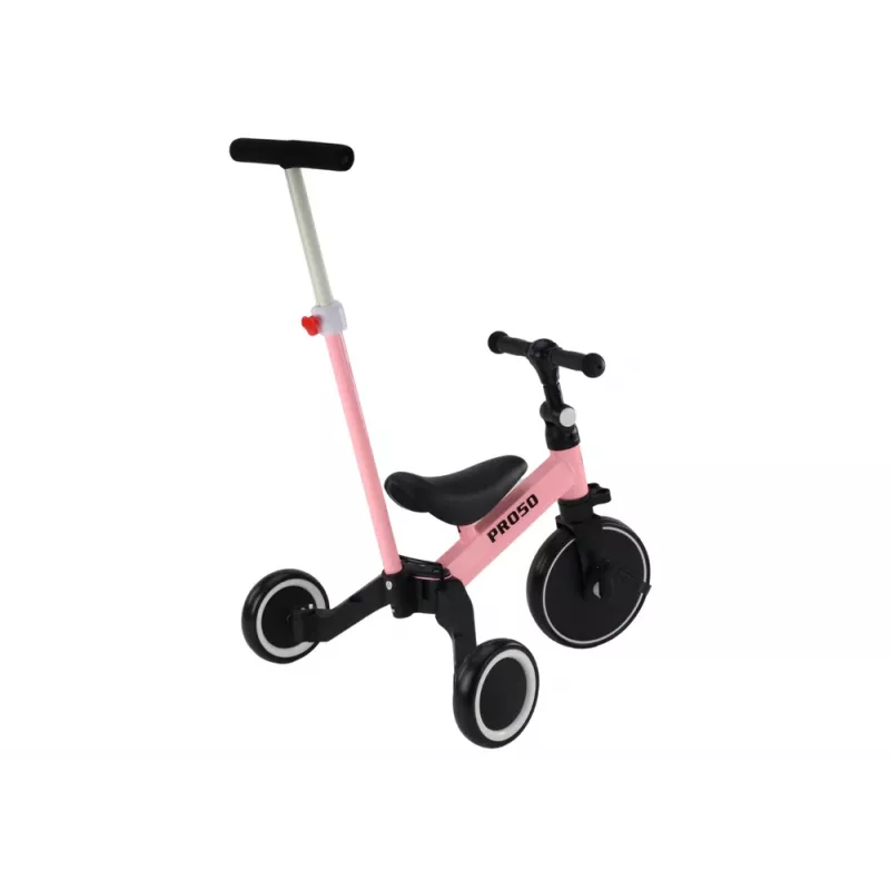 LEAN TRIKE PRO50 Driewieler met duwstang roze