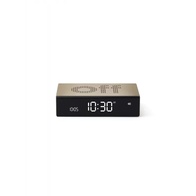 Lexon Flip Premium wekker dubbelzijdig goud LR152D