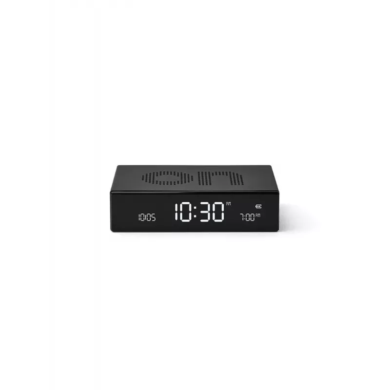 LEXON Flip Premium alarmklok dubbelzijdig zwart LR152N