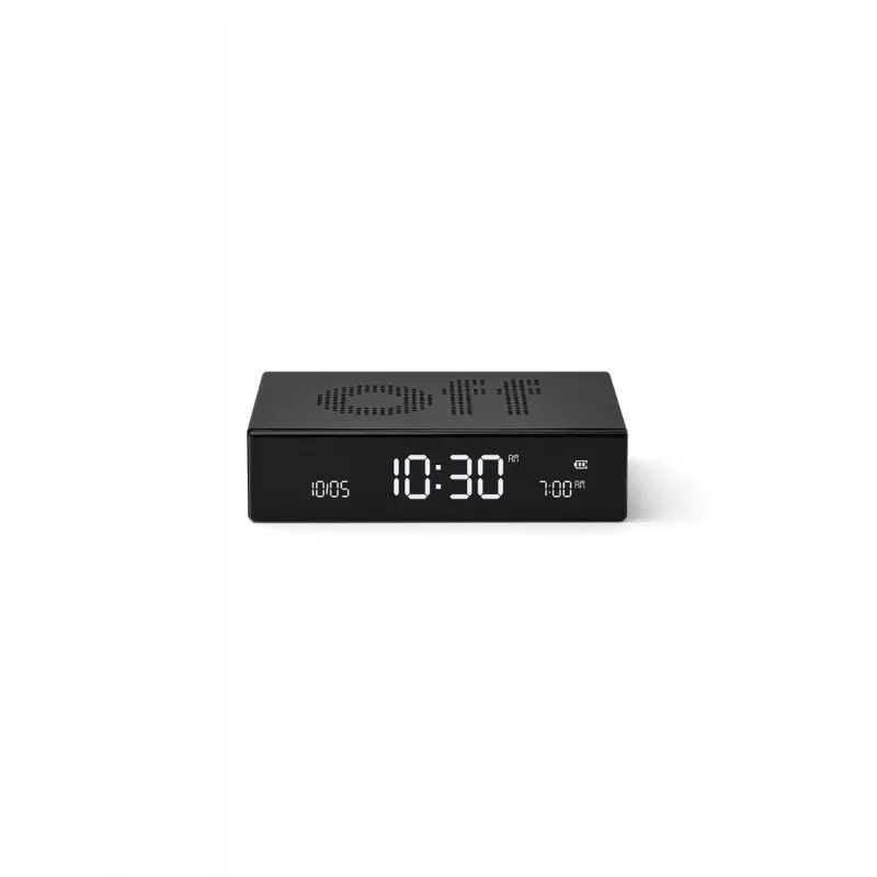 LEXON Flip Premium alarmklok dubbelzijdig zwart LR152N