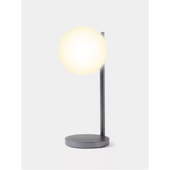 Lexon Bubble Lamp LED bureaulamp met 15W Qi-oplader, Gunmetal