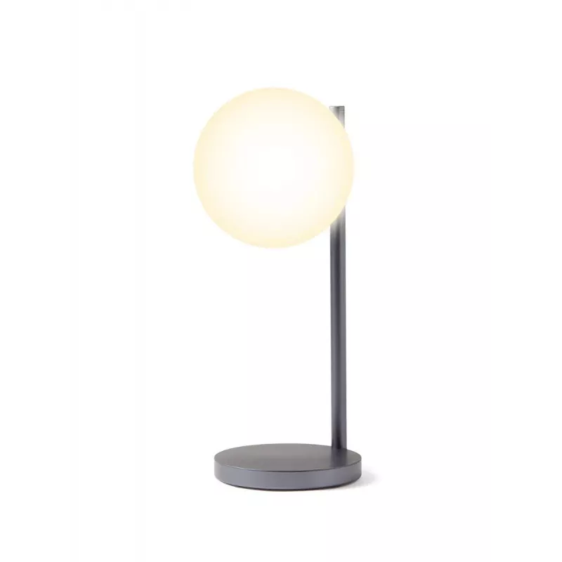 Lexon Bubble Lamp LED bureaulamp met 15W Qi-oplader, Gunmetal